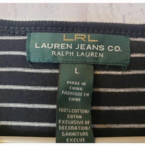 LAUREN RALPH LAUREN Striped Long-sleeved Embellished Tee - Picture 5 of 6